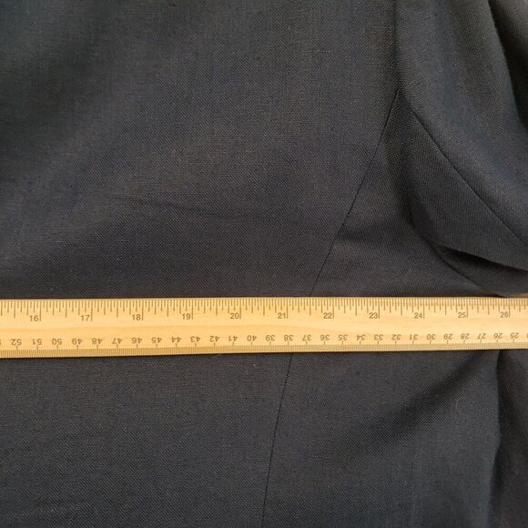Talbots Blazer Womens 20W Navy Blue Irish Linen Lined Career Suit Jacket Pockets - Picture 8 of 9